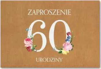 Ftesa ditëlindjeje Trend Invitation ZT40, 60 vjeç, set 10 copë