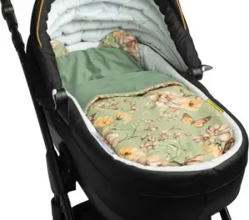 Set jastëk dhe batanije për karrocë Sensillo Velvet Square, pambuk 100%, jeshile