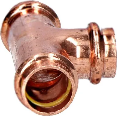 Tee presimi për gaz Conex IBP, 22mm, bakër, për gaz natyror dhe LPG - 1