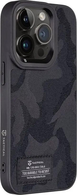 Mbulesë telefoni Tactical Camo Troop për iPhone 14 Pro, mbrojtëse, e zezë