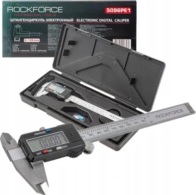 Kalibër digjital Rockforce 150mm, ekran LCD, çelik inox - 1