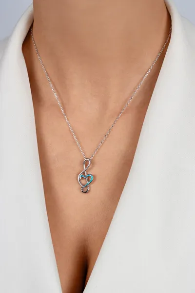Qafore për femra Brilio Silver Treble Clef NCL164W, e argjendtë - 2