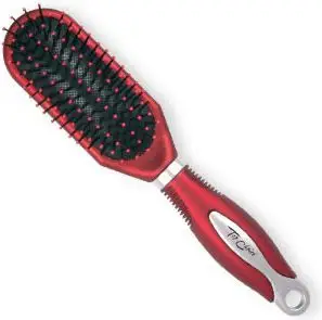 Furçë flokësh Top Choice Narrow Brush, e ngushtë, argjend dhe burgundy