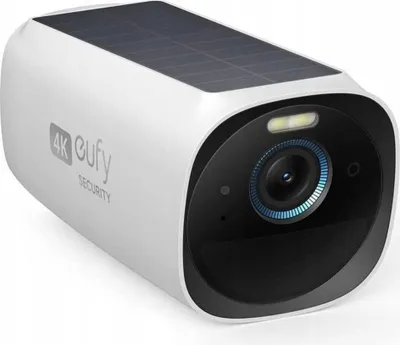 Kamerë sigurie shtesë Anker eufy Security eufyCam 3 4K Wi‑Fi me panel diellor, njohje fytyre, night vision me ngjyra, për jashtë, bardhë/zi, 1 copë - 1