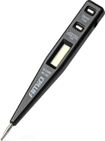 Testues tensioni Voltage Tester Detector Voltmeter, 12 220V, ekran LCD