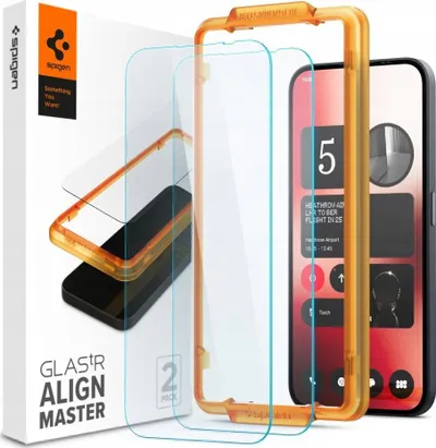 Xham mbrojtës Spigen AlignMaster Glas.TR për Nothing Phone 2a, 2 copë, transparent - 1