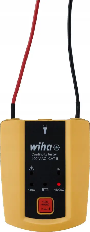 Testues vazhdimësie Wiha 45222, 400 V AC CAT II, me LED, i kuq