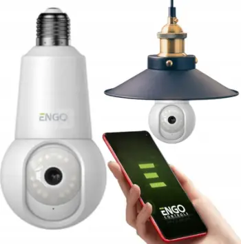 Kamerë sigurie ENGO ECAM-E27, Wi-Fi, 4MP, vizion nate, e bardhë