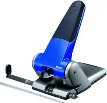 Shpues letrash Leitz 10K078C, kapacitet 65 fletë, blu
