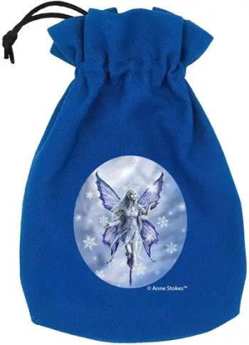 Qese zarinash Q Workshop Anne Stokes Snow Fairy, me rrip tërheqës, dizajn fantazi, shumëngjyrëshe