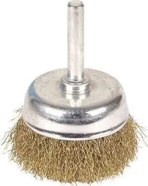 Furçë fundore Wolfcraft END BRUSH 50mm, tel bronzi, bisht standard, e artë