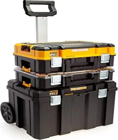 Set kuti mjetesh DeWalt TSTAK V2, 3 pjesë, IP54, i verdhë - 1