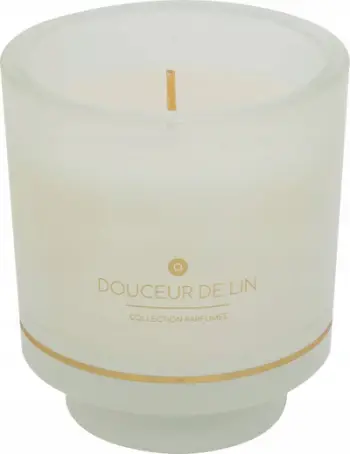 Qiri aromatik Ilae Linen, 225g, kavanoz qelqi, i bardhë