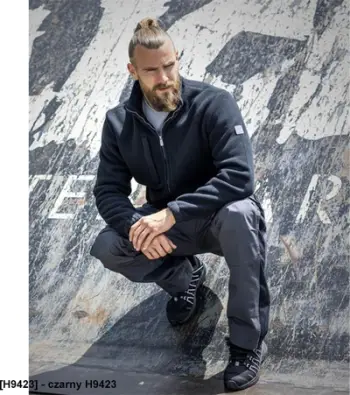 Bluza fleece Ardon 450, me zinxhir, për meshkuj, blu e errët