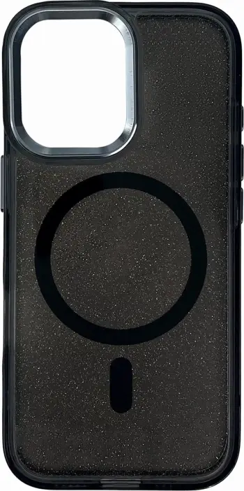 Mbështjellës celular Hurtel Glitter Case MagSafe për Samsung Galaxy S26, TPU, i tejdukshëm me shkëlqim, kompatibil me MagSafe, i zi