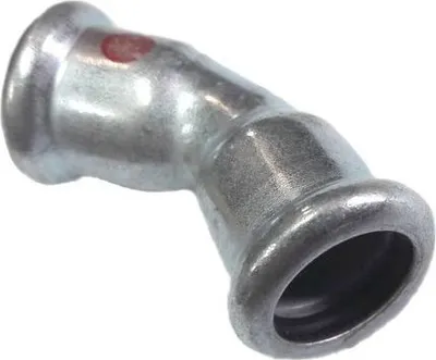 Bërryl çeliku SANHA Therm, 45°, 28mm, i galvanizuar - 1