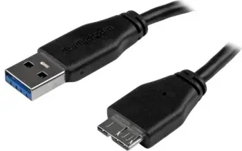 Kabllo StarTech USB A - Micro B USB3AUB2MS, 2m, e zezë