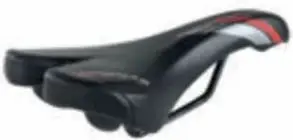 Ulëse biçiklete Hybris Saddle, shina çeliku, poliuretani, e zezë e kuqe
