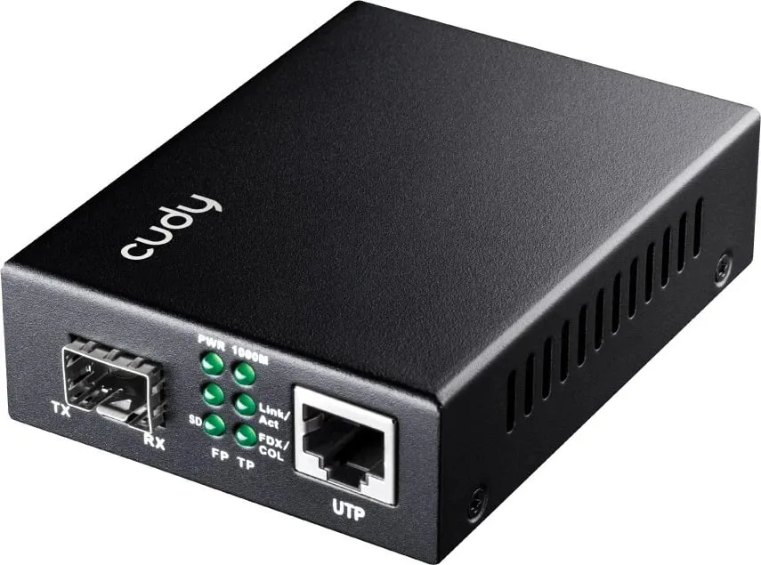 Konvertues media CUDY MC220, 1000 Mbit/s, Single-mode, i zi - 1