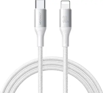 Kabllo USB-C në Lightning, Joyroom S-A28 Flash Series, 30W PD, 1 m, e bardhë