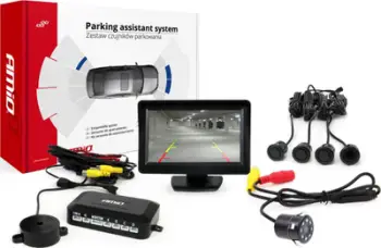Set sensorë parkimi TFT TFT01, ekran 4.3", kamerë HD307IR, 4 sensorë, i zi