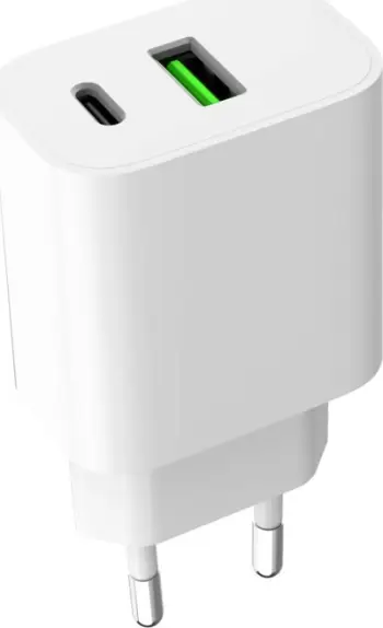 Karikues muri ART Power Adapter PD QC 4.0, 20W, 1x USB C, 1x USB A, i bardhë