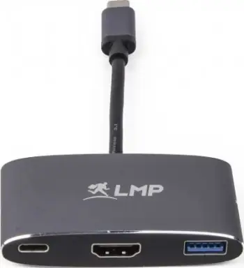 Përshtatës LMP USB C - HDMI, USB 3.0, i hirtë