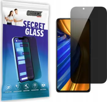 Mbrojtës ekrani GrizzGlass Matte SecretGlass për Xiaomi POCO F4, efekt privatësie, xham i temperuar, transparent