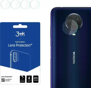 Mbrojtës xhami për kamerë 3MK Hybrid Glass Nokia G20, 0.2mm, set 4 copë, transparent