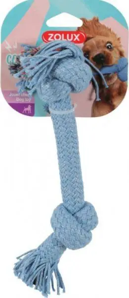 Lodër për qen Zolux Rope Toy Cosmic, litar me 2 nyje, 40cm, shumëngjyrëshe