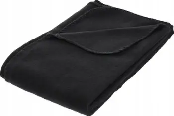 Batanije fleece Atmosphera, 125 x 150 cm, poliester, e zezë
