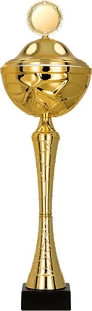 Kupë trofe Victoria Sport Metal Cup, metalike, me kapak, argjendtë
