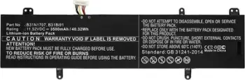Bateri laptopi CoreParts MBXAS-BA0178, zëvendësuese, e zezë