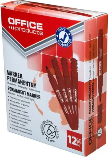 Marker i përhershëm Office Products, 1-3mm, i kuq