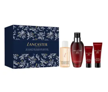 Set Lancaster My Nighttime Skincare Routine, pastrues për fytyrë, 30 ml + serum për fytyrë, 50 ml + serum për sy, 5 ml + krem nate, 7 ml