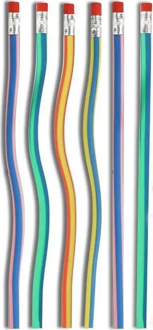 Set lapsa fleksibël me gomë, 5 copë, 30cm, shumëngjyrësh