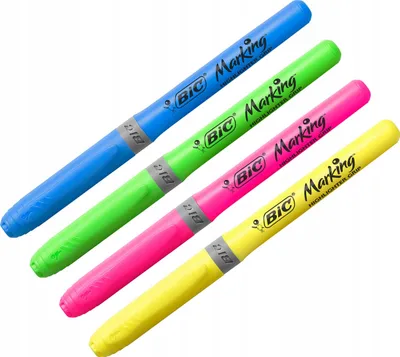 Marker nënvizues BIC Special Format, set 4 copë, shumëngjyrësh - 2