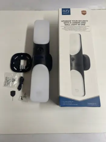 Kamerë sigurie e jashtme me dritë muri Anker eufy Security S100 2K, 1200 lm, 4GB eMMC, Wi‑Fi 2.4GHz, IP65, me kabllo, bardhë/zezë