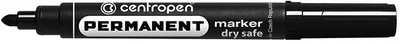 Marker permanent Centropen 8510, majë e rrumbullakët, i zi - 1