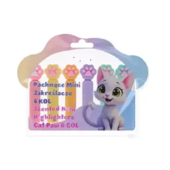 Mini markera Starpak MINI HIGHLIGHTER PAWS, set 6 ngjyra pastel
