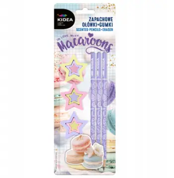 Set lapsash me fshirëse aromatike Kidea Macarons Fragrance, 3 lapsa HB, 3 fshirëse me aromë