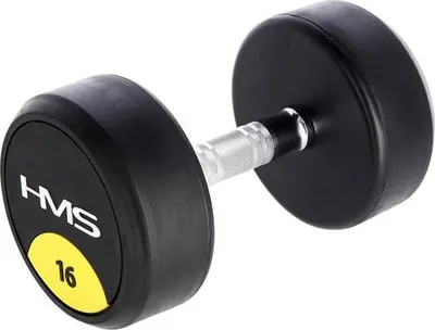 Shtangë dore HMS HG PRO e gomuar, 16 kg, e veshur me gomë - 1