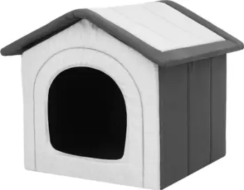 Shtëpi për qen Hobbydog R5, eco-leather, Oxford, grafit