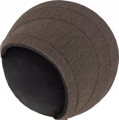 Shtëpi shtrat për qen, 2n1, 65x65x50 cm, kafe - 2