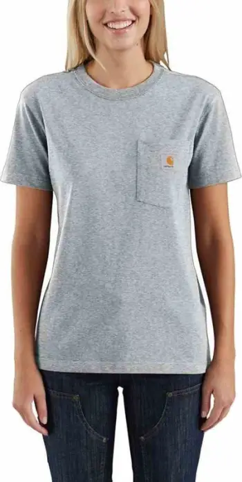 Bluzë Carhartt K87 W Loose Fit SS, prerje e lirshme, me xhep, e bardhë