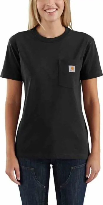 Bluzë Carhartt Workwear Pocket, femra, madhësia L, e zezë