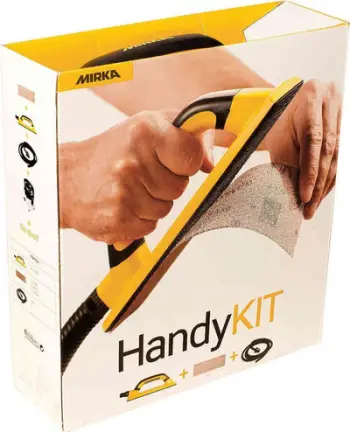 Set lëmimi dore Mirka HANDY, 80x230mm, me thithje pluhuri, i verdhë