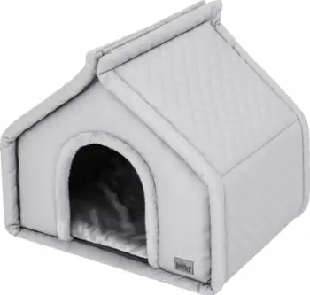 Shtëpizë palosëse për qen Doggy R2 Diamond Kennel, me jastëk, gri
