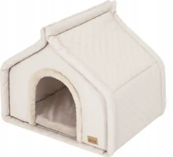 Shtëpizë për kafshë Doggy R1 Diamond Kennel, e palosshme, për kafshë shumë të vogla, bezhë