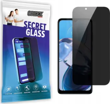 Xham privatësie Grizz SecretGlass për Motorola Moto E20, mbrojtës ekrani, rezistent ndaj gërvishtjeve, transparent